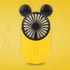 Cute Personal Mini Fan, Handheld & Portable USB Rechargeable Fan with Beautiful LED Light, 3 Adjustable Speeds, Portable Holder, for Indoor Or Outdoor Activities, Cute Mouse 1 Pack (Yellow) by DECVO