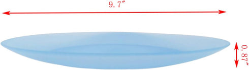 AOYITE 10 inch Plastic Plates Set of 12 - Reusable Lightweight Flat Dinner Plates, BPA Free