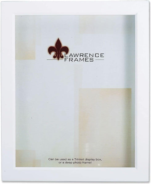 Lawrence Frames 795257 White Wood Treasure Box Shadow Box Picture Frame, 5x7