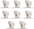 Amazing Drapery Hardware Large White Roman Shade Cord Lock - 8-Pack with Dual Brass Wheels, Holds 5 Lift Cords