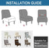 lihuitong Armless 2 Armless Armless 02) Chair Slipcover Pieces Printed Accent Chair Cover Stretch Spandex Slipper Chair