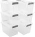 Bringer 6-Pack Clear Plastic Latching Storage Box - 10 L Plastic Box