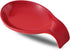 Nihow Ceramic Spoon Rest 4 Inch, Heat Resistant Utensil Holder for Kitchen Counter, Dishwasher Safe (Red)