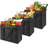 XXL Insulated Cooler Bag and Food Warmer for Delivery & Grocery Shopping, Zippered Top, Black (1 pack)