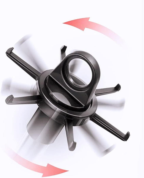 Kitchenware Storage Rack, Stainless Steel Utensil Holder, 360 Degree Rotating Organizer with 6 Hooks