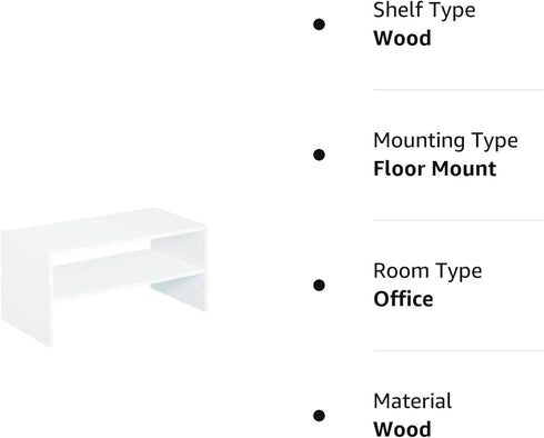ClosetMaid #8993 24in. Stackable Wide Horizontal Organizer, White