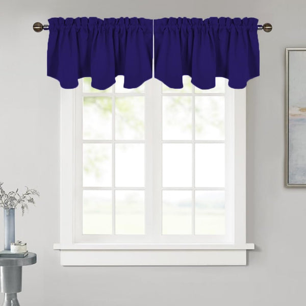 NICETOWN Blackout Curtain Valance Tier, 52 inches by 18 inches, Navy Blue, 1 Piece