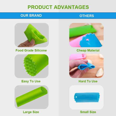 Garlic Peeler Silicone Garlic Skin Remover Roller Garlic Tube Rollers Skin Remover, Garlic Roller Peeling Tube Tool