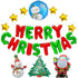 MERRY CHRISTMAS Balloons, Xmas Aluminum Foil Balloons for Christmas Anniversary Party Supplies, 16 Inch - Red & Green