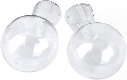 Bulb 1.18 2 Pack Kingbuy Glass Vase with Side-Hole (Hole to Hole Opening Dia.: in) for Replacement Planter Terrarium