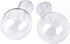 Bulb 1.18 2 Pack Kingbuy Glass Vase with Side-Hole (Hole to Hole Opening Dia.: in) for Replacement Planter Terrarium