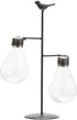 TJ Global Double Glass Light Bulb Vase Planter Holder, Plant Terrarium, Propagation