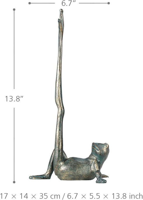 Tooarts Frog Design Cast Iron Paper Towel Stand - Antique Style Organizer
