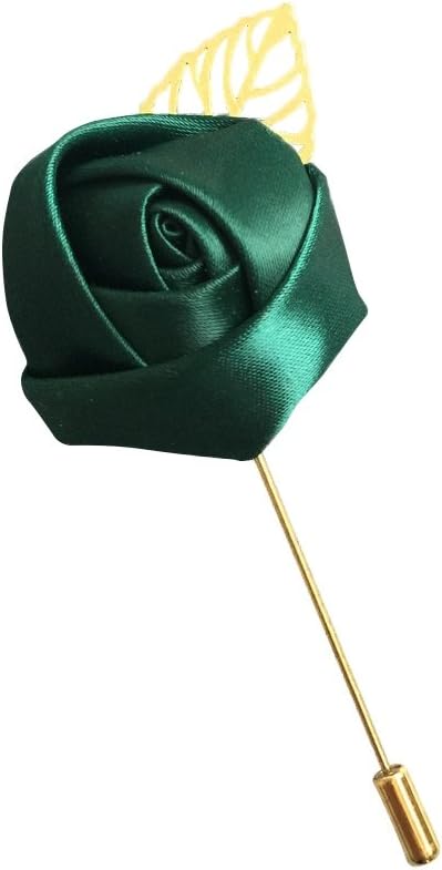Groom Boutonniere Wedding Silk Rose (12 Pieces) 3.5cm Flowers Accessories Prom Pin Man Suit Decoration Green