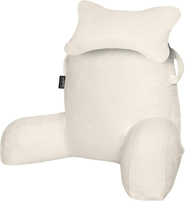 SLIGUY Reading Pillow for Sitting in Bed Couch Adult, Back Pillow with