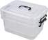 8 Liter Plastic Storage Box - 2-Pack Clear Storage Bins with Handles for Organizing