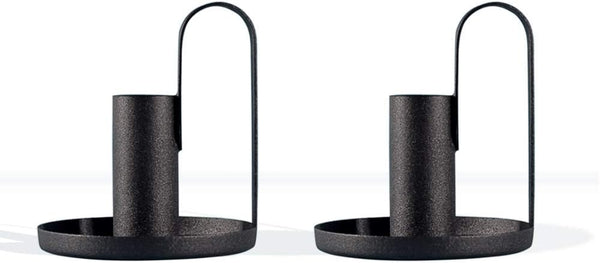 Taper Candle Holders Set of 2, Anti Rust Retro Iron Candelabra Stand for Candlelight Dinner Party Home Decoration