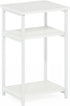 3-Tier Furinno JUST Side Table, Metal Frame Modern End Table with Open Shelf, Night Stand, Bedside Table, for Living