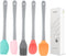 Mini Silicone Spatula Set of 5, Heat Resistant & Nonstick Rubber Utensils, Dishwasher Safe for Cooking, Baking