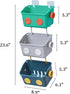 3 Bath Toy Storage Organizer Basket, Layers Colorful Robot Modeling Wall Mounted Kids Hanging Shower Caddy with Hooks