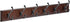 LIBERTY Wall Mounted Coat Rack with 6 Decorative Hooks, 27 Inch, Soft Iron and Cocoa