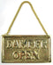 Solid Brass Fireplace Damper Open Closed Sign, Hanging