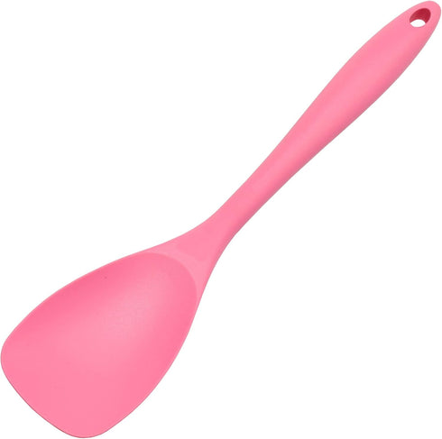 Chef Craft Premium Pink Silicone Spoon Spatula - 11.5 Inch Kitchen Utensil for Cooking and Baking