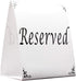 Freestanding Reserved Cards for Wedding Reception Tables, 20 Pk Black and White Design, Elegant Event Decor