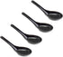 JapanBargain 3192x4 Black Soup Spoons, Chinese Japanese Asian Wonton Miso Ramen Noodle Soup Spoons, Set of 4