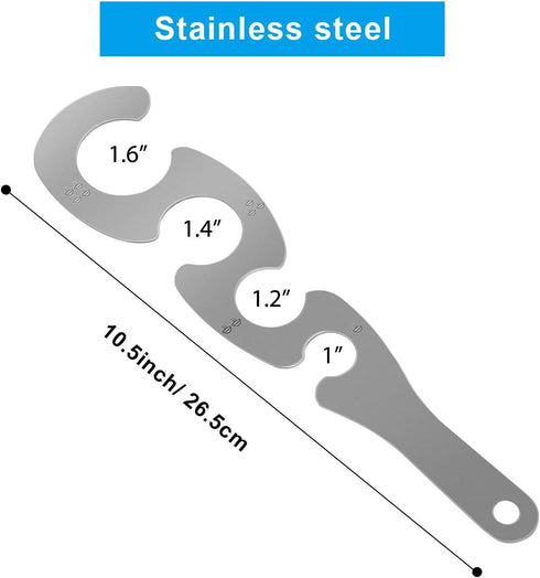 Spaghetti Pasta Measurer Tool, Stainless Steel Portion Control Gadgets for Kitchen Cooking with 4 Serving Sizes