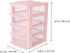 STOBOK 4 Layers Plastic Storage Drawer, Multifunctional Desktop Organizer for Home and Office