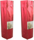 QQ Studio 100 Matte Metallic Color Stand-Up Resealable QuickQlick Bags with Frosted Window (7.1" x 10.2")