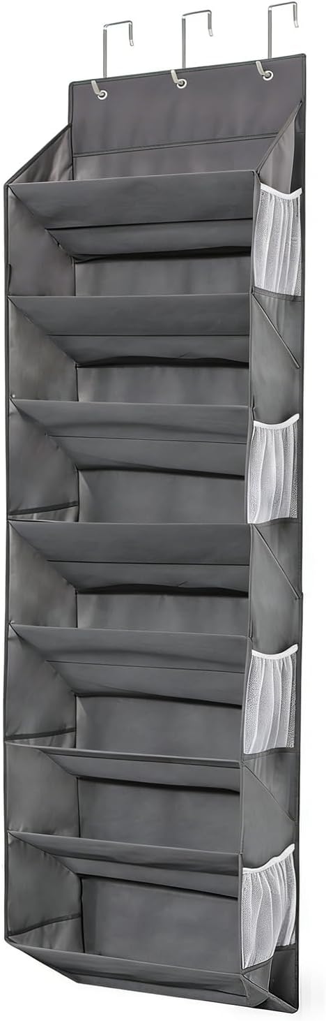 Over the Door Shoe Organizer Hanging with 8 Mesh Pockets 8 Wire