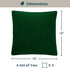 PAVILIA Emerald Green Throw Pillow Covers, 18x18 Set of 2, Decorative Pillow Cases for Bed Sofa Couch, Velvet Square