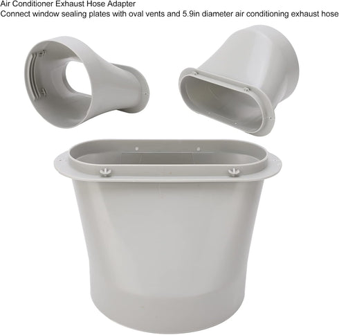 Air Conditioner Exhaust Hose Adapter, Portable Air Conditioning Window Sealing Plate for 5.9in Diameter Pipes