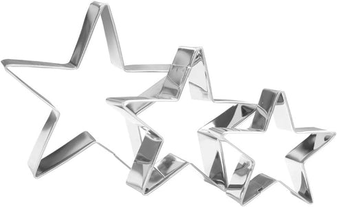 Star Cookie Cutter Set - 3 Piece Stainless Steel