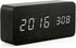 OCT17 Wooden Digital Alarm Clock - Multi-Function Smart Alarm Clock with USB Power Supply, Black
