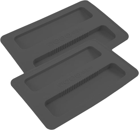 2 Pack Toaster Cover 2 Slice Silicone Toaster Lid, Bread Machine Accessories (Black)