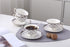 7-ounce Set (6) Porlien Royal Blue Star-night Porcelain Teacup and Saucer