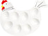 2 Pack 8-Cup Countertop Hedume Deviled Egg Platter Tray, Ceramic Hen Modelling Egg Dish, Easter Egg Tray, Deviled Egg