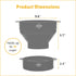 POPCO Silicone Microwave Popcorn Popper - Collapsible Bowl and Dishwasher Safe, 15 Colors Available, Gray