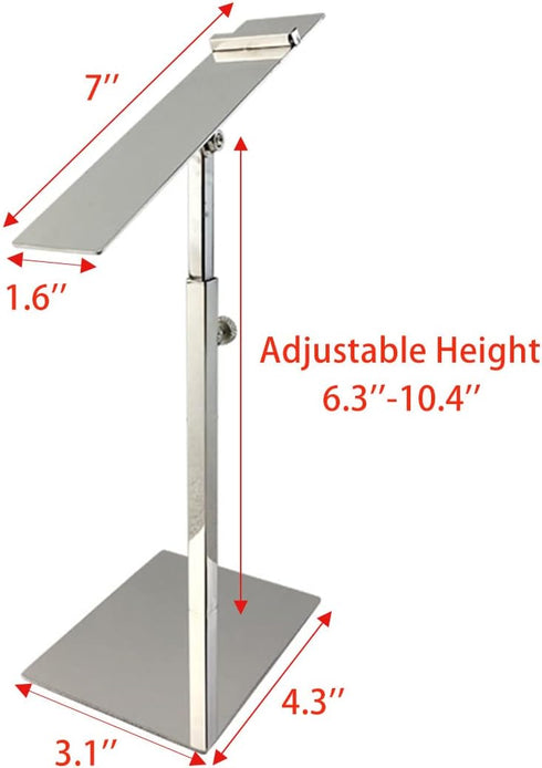 VIDAYA Countertop Set 2 Silver Display Stand, Stainless Steel Shoe Risers Adjustable Retail Supplies, Rack