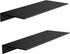 HNVNER Metal Floating Shelves Set of 2, Length 30CM, Black Wall Shelf