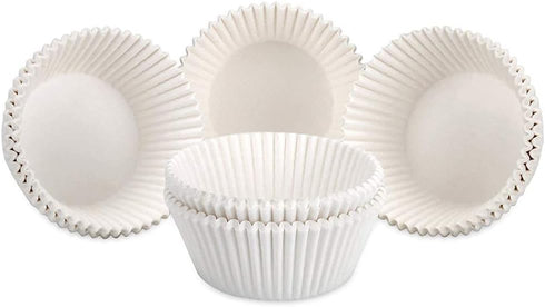 Gifbera Mini White Cupcake Liners, 400-Count Greaseproof Paper Muffin Baking Cups for Baking and Celebration