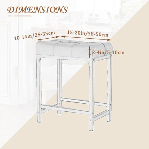 Levoberg Counter Counter Set 4 Bar Stool Cover Rectangle Stretch Height Barstool Slipcovers Rectangular Vanity Stool