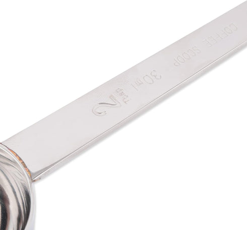 RSVP International Coffee Measuring Spoon, Long Handled Stainless Steel Scoop, 1-Tbsp/2-Tbsp