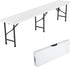 Dkelincs 6 ft Folding Bench, Portable Plastic Outdoor Bench for Picnic Camping