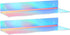 Maitys Rainbow Iridescent Acrylic Shelves Floating Wall Ledge Bookshelf Wall Mounted Shelf Display