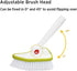 CQT 2 in 1 Bathroom Cleaning Brush, 48" Extendable Long Handle with Detachable Scrub Brush and Scouring Pads