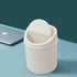 0.5 Gallon Plastic Tiny Trash Can with Swing Lid - Mini Desktop Waste Can, White